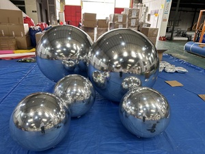 Silver PVC Inflatable <strong>Mirror</strong> <strong>Ball</strong> Sphere Airtight Inflatable Reflective <strong>Balls</strong> for Wedding Party Events - Product Image 1