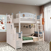 Lit superposé en bois massif Santafy pour enfants, design moderne et confortable, modèle avec glissière S-A01-3, pour chambre à coucher, école, hôpital, hôtel