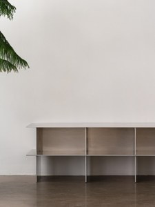 <span class=keywords><strong>Mobile</strong></span> TV in Acciaio Inossidabile Stile Industriale Minimalista con Finitura Spazzolata, <span class=keywords><strong>Dimensioni</strong></span> Personalizzabili, Arredamento per <span class=keywords><strong>Soggiorno</strong></span> - Product Image 2