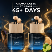 Difusor de Coche Colgante TopOne Premium de 8 ml, Botella de Vidrio Grueso Recargable con Fragancia de Aceites Esenciales para Decoración Interior de Automóviles de Lujo