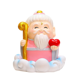 Ensemble de figurines créatives et mignonnes du Dieu de la richesse, en résine, décoration de bureau Feng Shui, cadeau du nouvel an chinois, paquet multi-pièces - Product Image 5