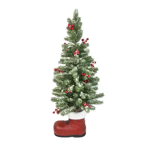 شجرة عيد الميلاد الصغيرة بسعر المصنع مباشرةً من كلوريد البولي فينيل تُستخدم كزينة لعيد الميلاد ومزودة بإبرة صنوبر من البولي إيثيلين