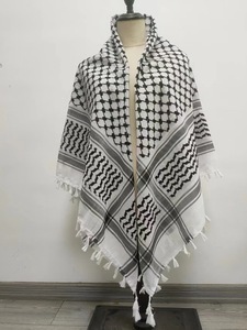 Venta caliente árabe cabeza bufanda Palestina bufanda Keffiyeh Jacquard gran cuadrado bufanda punto al por mayor - Product Image 2