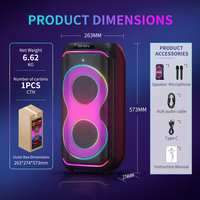 Speaker Karaoke Bluetooth Portabel K903 dengan Mikrofon Ganda dan Pencahayaan RGB, Sempurna untuk Halaman Belakang, Berkemah, dan Pesta Rumah
