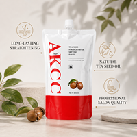 Crème lissante pour cheveux à base de graines de thé, marque privée, relaxant capillaire professionnel, pâte coiffante pour cheveux raides, OEM ODM