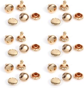 Kodrily <b>Leather</b> <b>Rivets</b> Pcs Copper <b>Rivets</b> X Mm <b>Leather</b> <b>Rivet</b> Kit Double Cap <b>Rivets</b> For <b>Leather</b> Crafting Metal <b>Rivets</b> For Fabric B - Product Image 6
