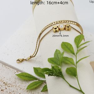 Nuevo DISEÑO DE ACERO INOXIDABLE Hip Hop Cuban Lock Key Multi Layer Gold OT Buckle Little Bear Bracelet para mujer - Product Image 2