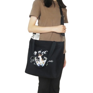 Custom <b>Women's</b> Fashion Canvas Shopping <b>Bags</b> with Zipper Closure Crossbody <b>Messenger</b> <b>Bag</b> Large Capacity Eco-Friendly Portable - Product Image 1