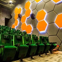 Diffuseur B2 auto-adhésif prix Absorption intérieure flottant 3d panneau acoustique recouvert de tissu pour Studio de salle d'enregistrement