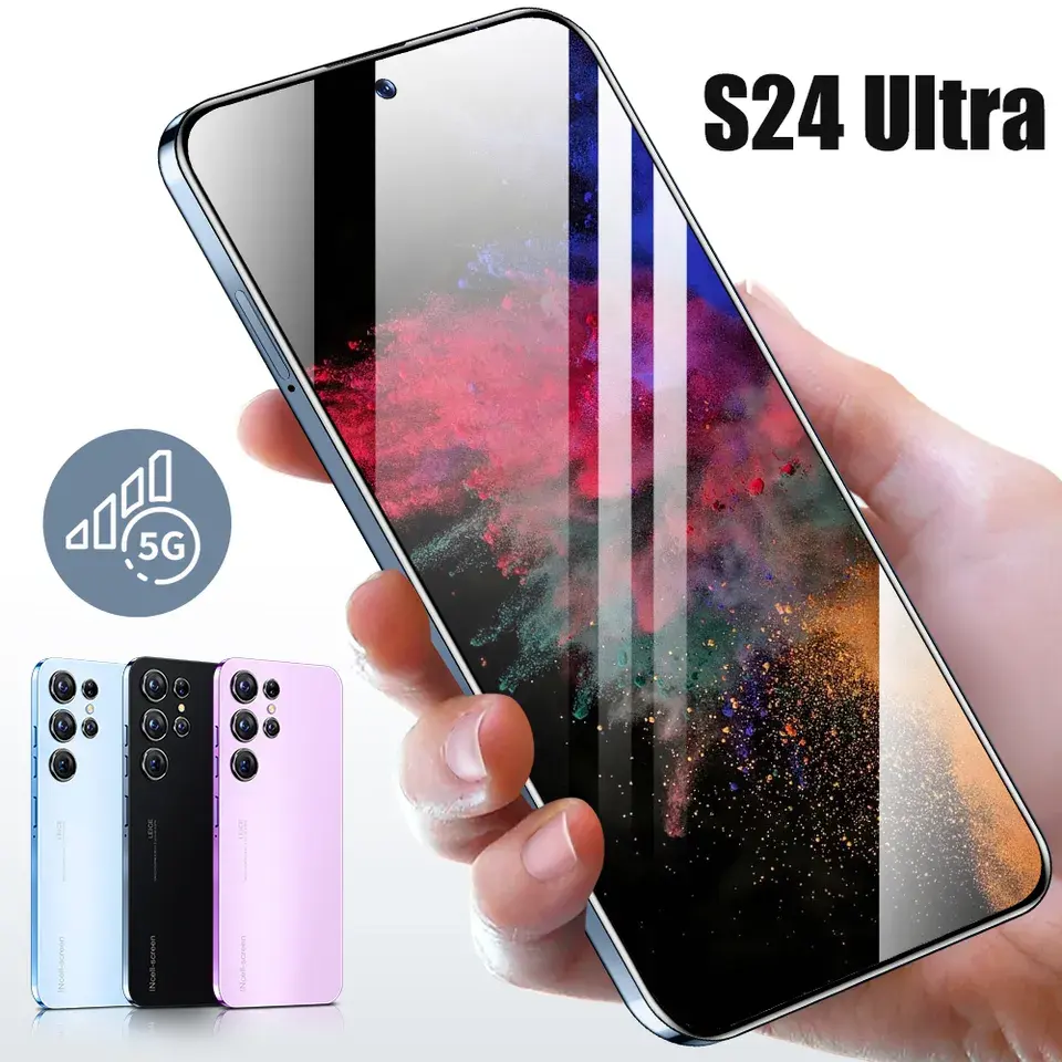 Điện thoại di động gốc S24 Ultra 16GB + 1024GB điện thoại thông minh 7.3inch Mở khóa thẻ kép 5g điện thoại Android 13.0 điện thoại di động