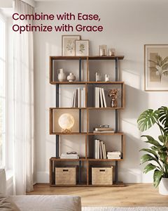 Estantería <span class=keywords><strong>VASAGLE</strong></span> de 6 Niveles, Estantería Alta en Forma de S para Sala de Estar - Product Image 3