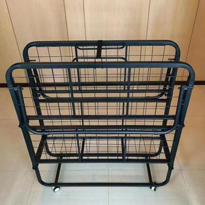 Canapé-<span class=keywords><strong>lit</strong></span> pliable convertible et extensible, design moderne en métal, pour la pause déjeuner au bureau, l'hôtellerie, l'hôpital, ou une nuitée temporaire - Product Image 2