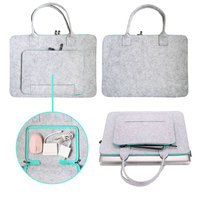 Vente en gros de housse pour ordinateur portable personnalisée avec logo, 15,6 pouces, étanche, en feutre, sacoche pour ordinateur portable pour les voyages d'affaires