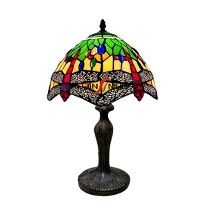 Sensmuel Factory Direct Stained <strong>Glass</strong> Style Hand Soldering Process Dragonfly <strong>Table</strong> Lamp LED Color <strong>Glass</strong> Decorative <strong>Light</strong> - Product Image 1