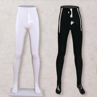 Maniquí de exhibición para ropa, modelo de escaparate, maniquí de parte inferior del cuerpo masculino para ropa interior, blanco brillante, negro brillante, maniquí de plástico con soporte, maniquí de pantalones