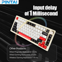 Keyboard Mekanik 82 Tombol Dual Language dengan Lampu Latar RGB, Keyboard Gaming Nirkabel Tipe C untuk PC dan Kantor