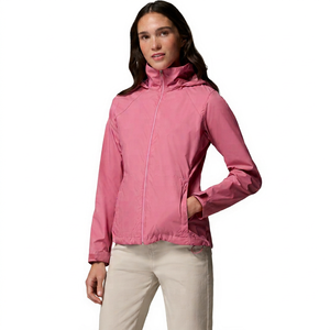 Teal Windproof Zip-Up Windbreaker <b>Jacket</b> With LOGO Stand Collar And Regular Fit For Autumn Casual Wear Design Your Own - Product Image 2