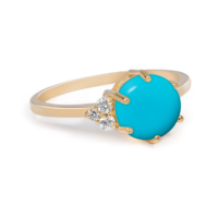 Bague Olivia en argent 925 personnalisée avec pierres turquoise, cadeaux d'anniversaire et de fiançailles, bijoux pour femmes