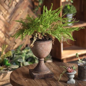 Chinese Style Retro <b>Vase</b> Terracotta Color Resin Desktop Ornament For Living Room Bedroom Office Decoration - Product Image 1