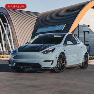 Kit de carrosserie en Fiber de carbone 2019 de haute qualité pour <span class=keywords><strong>Tesla</strong></span> modèle Y mise à niveau vers le Style <span class=keywords><strong>C</strong></span> avec lèvre avant diffuseur arrière jupes latérales becquet - Product Image 3