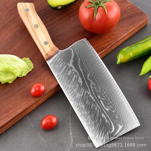 Couteau de chef damas avec manche en bois d'<span class=keywords><strong>olivier</strong></span> couteau de cuisine ménager tranchant pour outil de coupe de viande pour bouchers - Product Image 5