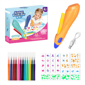 Nouveau kit <span class=keywords><strong>de</strong></span> stylo magique électrique pour enfants, bricolage, artisanat, <span class=keywords><strong>peinture</strong></span> 3D, stylo <span class=keywords><strong>de</strong></span> dessin, jouet avec 12 stylos à <span class=keywords><strong>aquarelle</strong></span> - Product Image 5