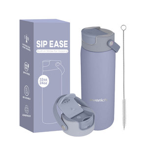 Botella Clásica de Acero Inoxidable con Aislamiento al Vacío y Pajita, Fácil de Transportar y Perfecta para Llevar Contigo. - Product Image 2
