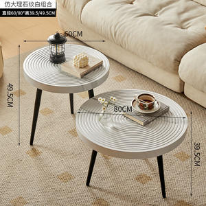 Tavolino da Caffè in Legno Massello, Design <span class=keywords><strong>Moderno</strong></span> e Semplice, Tavolo con Contenitore per Soggiorno e Camera da Letto, Mini Tavolo Angolare per Balcone - Product Image 6