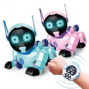 Sin003 df rc robô inteligente, estilo filhote de cachorro com controle de indução para crianças, brinquedo com controle de rádio para meninos