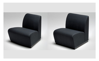 Canapé demi-cercle en forme de U de Style coréen, canapé modulaire avec bureau, salon, noir