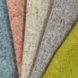 Шерстяная ткань для пальто, фланелевая ткань, 30% шерсть, 500 г/м, тканая, для пошива костюмов, сумок-тоут, курток для девочек, чехлов для одежды, шерстяная, окрашенная в массе - Product Image 1
