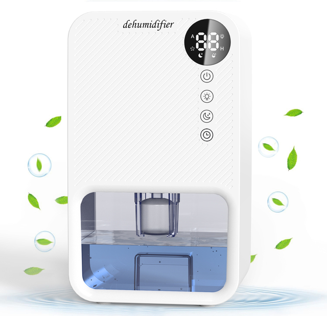 Dehumidifier 1100ml Compact and Portable Mini Air Dehumidifier for Home Damp, Mould, Moisture in Home, Kitchen, Bedroom, Caravan
