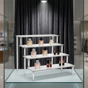 Étagère de présentation en acrylique transparent à 3 niveaux pour comptoir, présentoir pour parfums, cosmétiques, vitrine de vente au détail - Product Image 1
