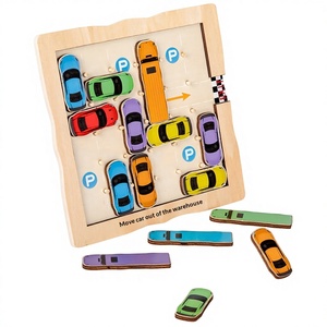 <span class=keywords><strong>Jeu</strong></span> de logique en <span class=keywords><strong>bois</strong></span> Huarong Dao pour enfants : Jouet éducatif stimulant pour entraîner la pensée mathématique et la résolution de problèmes (Sortir la voiture de la <span class=keywords><strong>garage</strong></span>) - Product Image 1