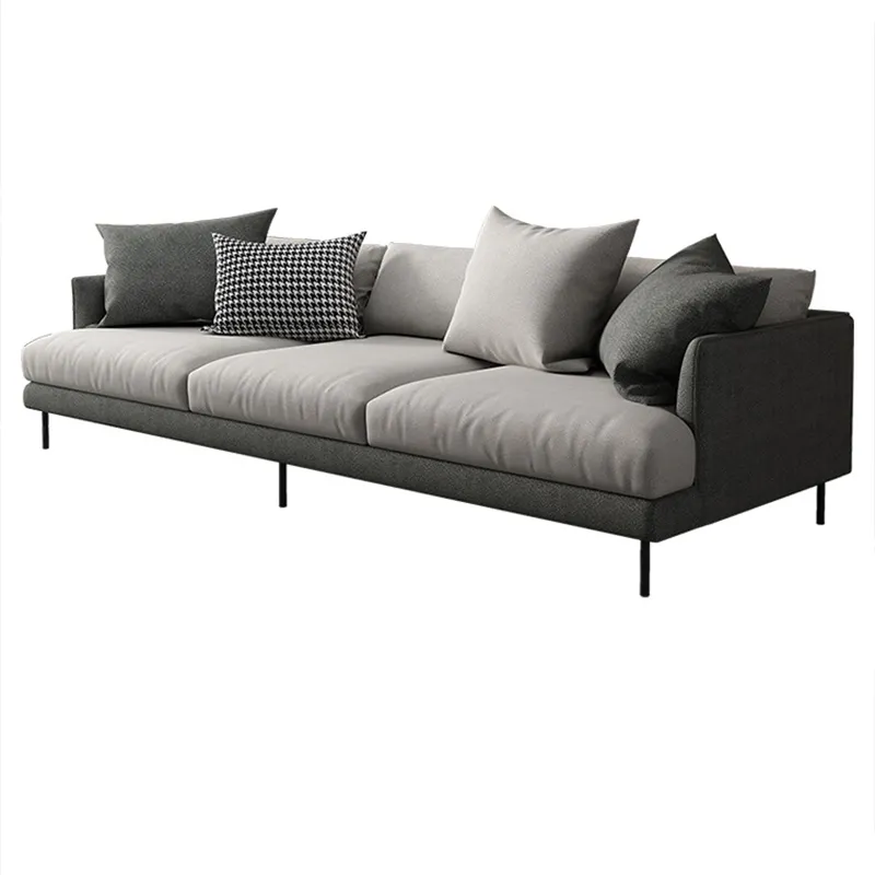 Ensembles de meubles contemporains de style nordique moderne pour le salon ensemble de canapés design simples doubles pour trois personnes de style nordique