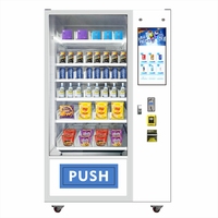 Distributeur automatique de sandwichs en armoire avec écran tactile, capacité 300-600, surveillance à distance, idéal pour les snacks et pizzas