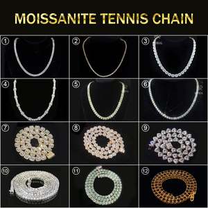 Good Quality 22 Inches Diamond Link <b>Bracelet</b> 10k <b>Solid</b> Gold Necklace Tennis Chain - Product Image 2