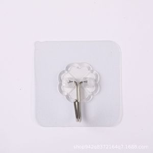 Gancho de pared transparente de PVC, gancho individual, carga de 3-5 kg, impermeable, para baño y cocina, sin perforación, gancho adhesivo - Product Image 4