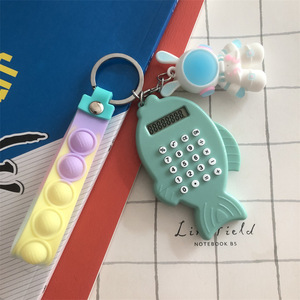 Fish Keychain Calculator 8 Digits Battery Powered ABS Material Colorful Design For Kids And Adults - Product Image 2