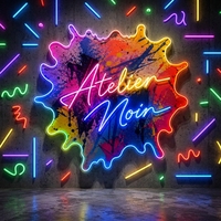 Enseigne néon pour salon, décoration murale lumineuse pour bar, pub, restaurant, café, salle de jeux, salon – Enseignes néon personnalisées