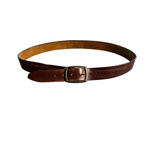 Handmade Custom Genuine Leather Belt Steel Buckle Solid Vintage Style Cow Hide Customizable Waterproof Everyday Wear Adults - Product Image 4