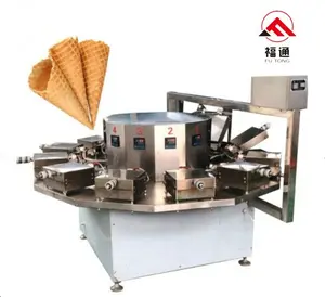 Máquina de cone de sorvete industrial para fazer waffles, máquina comercial de rolos de ovos