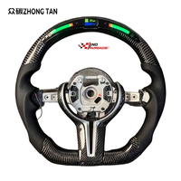 Volant sport en fibre de carbone à fond plat Zhongtan avec grip de 40 mm pour F80 G20 G30