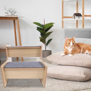 Scaletta per Cani in Legno a 2 Gradini, Antiscivolo, Portatile, per Letti e Divani, Accessorio per Gatti Piccoli - Product Image 5