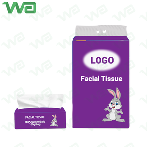 Bolsa de papel tisú de pulpa de madera virgen de 3 capas Tejido facial Suave 200 hojas 160g - Product Image 1