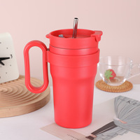 Mug de voyage isotherme en acier inoxydable 304, 750 ml, à double paroi avec poignée, pour café, isolation thermique 6-12 heures, idéal pour le bureau