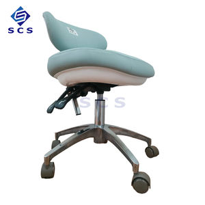 Fauteuil <span class=keywords><strong>dentaire</strong></span> en cuir microfibre au meilleur prix avec source d'alimentation manuelle de couleur personnalisable tabouret de médecin de clinique dossier confortable - Product Image 1