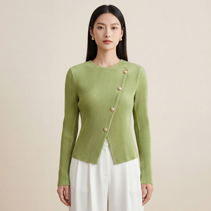 Veste cardigan plissée en polyester fin, imperméable, respirante et écologique Miyake pour femmes, nouveau design irrégulier, mode unique - Product Image 4