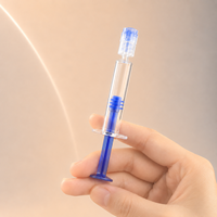 Seringue sans air en plastique PS givré rechargeable de 1 ml, 2 ml, 3 ml, 5 ml, 10 ml pour cosmétiques, soins de la peau, liquides, crèmes pour les yeux, sérums et maquillage