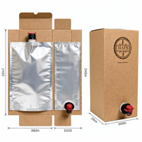 Vente en gros 10L & 20L Sac cubitainer pliable en plastique dans une boîte pour le stockage de l'eau et des liquides